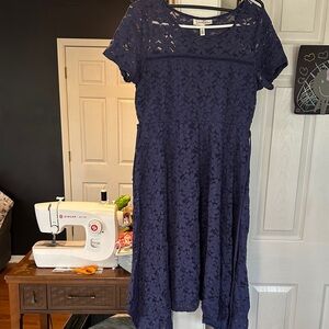 Jessica Simpson Midnight Blue Lace Midi Dress